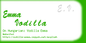 emma vodilla business card
